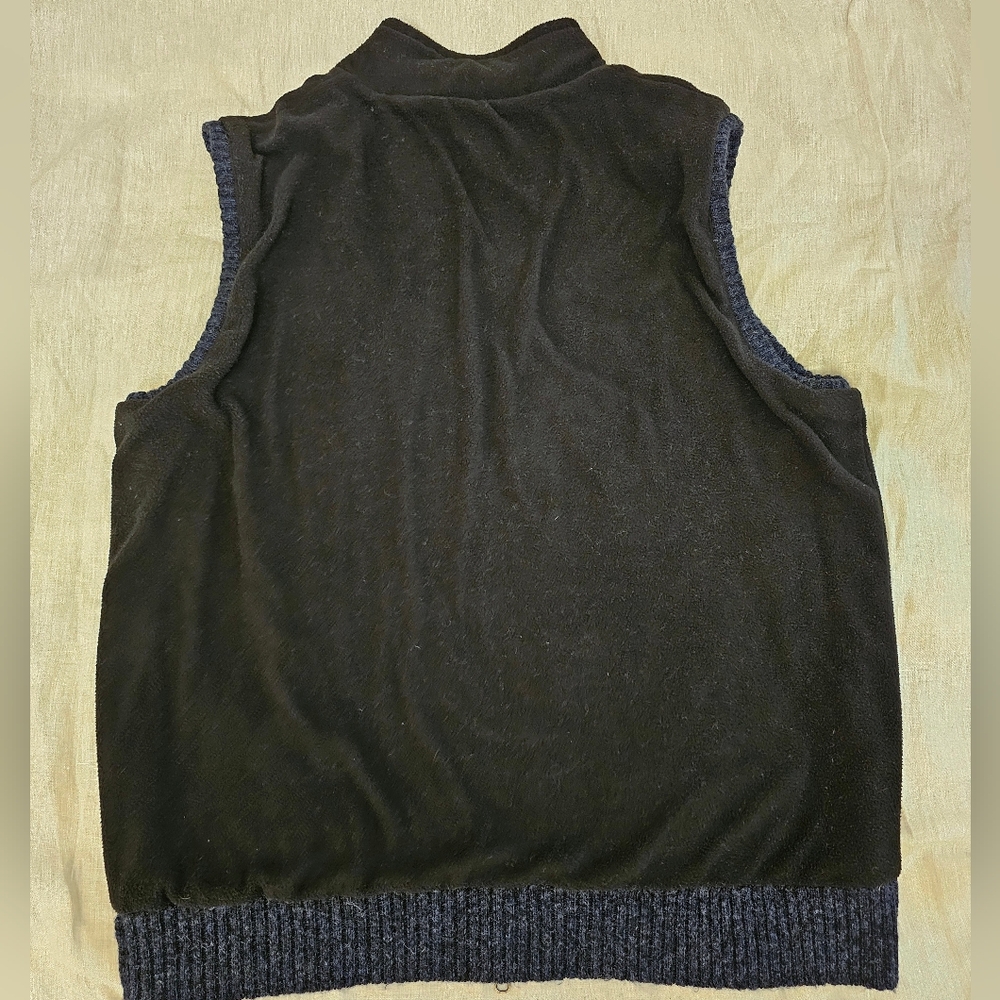 Pendleton Double Zip Reversible Shetland Wool And Fleece Vest Men's XL - Picture 10 of 10